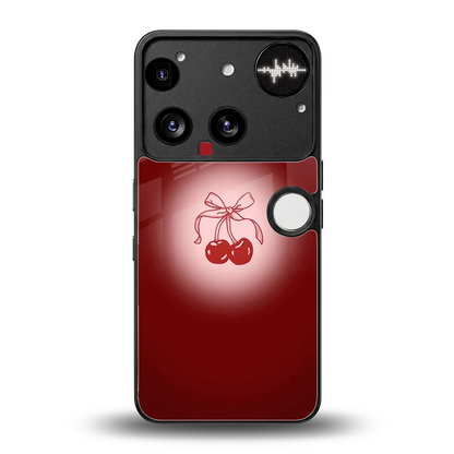 Cherry Bow back phone cover | glass case for nothing phone 3