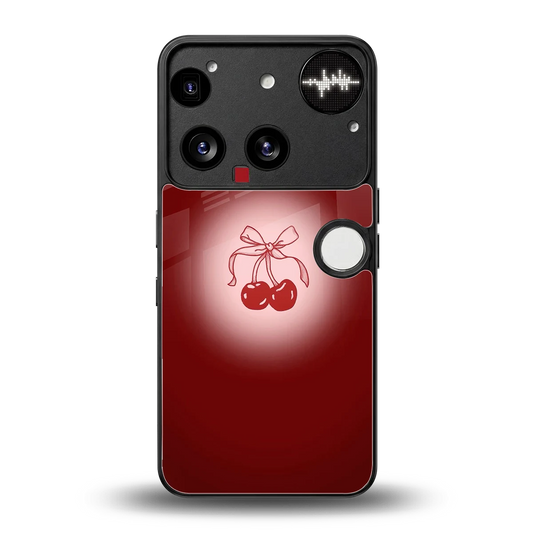 Cherry Bow back phone cover | glass case for nothing phone 3
