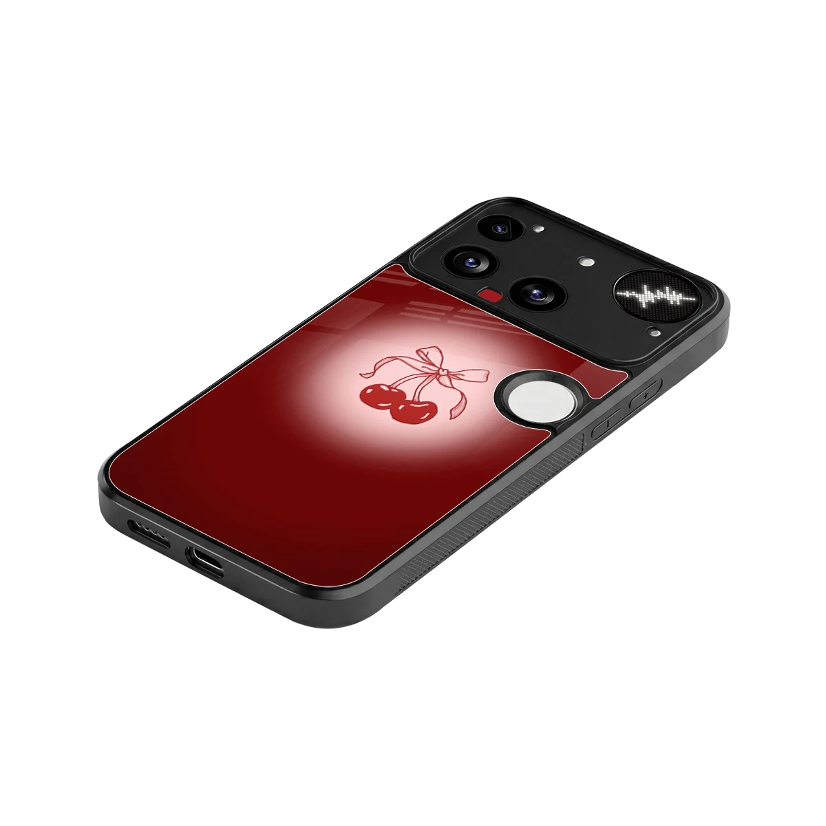 Cherry Bow stylish phone case for nothing phone 3 | glossy glass and slim fit