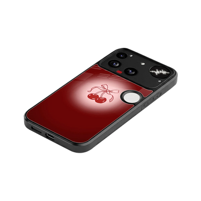 Cherry Bow stylish phone case for nothing phone 3 | glossy glass and slim fit