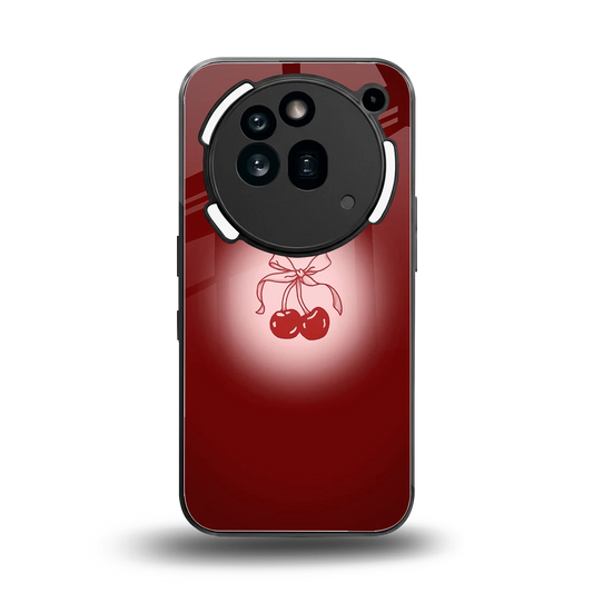 Cherry Bow back phone cover | glass case for nothing phone 3a pro