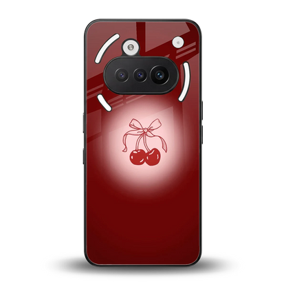 Cherry Bow back phone cover | glass case for nothing phone 3a
