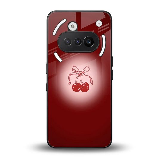 Cherry Bow back phone cover | glass case for nothing phone 3a