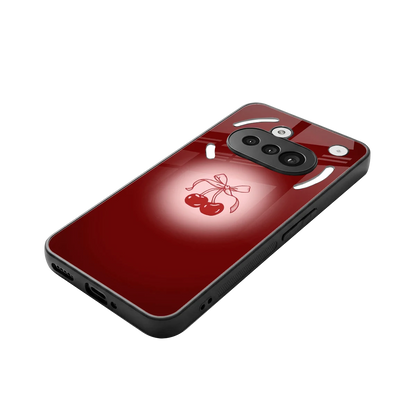 Cherry Bow stylish phone case for nothing phone 3a | glossy glass and slim fit