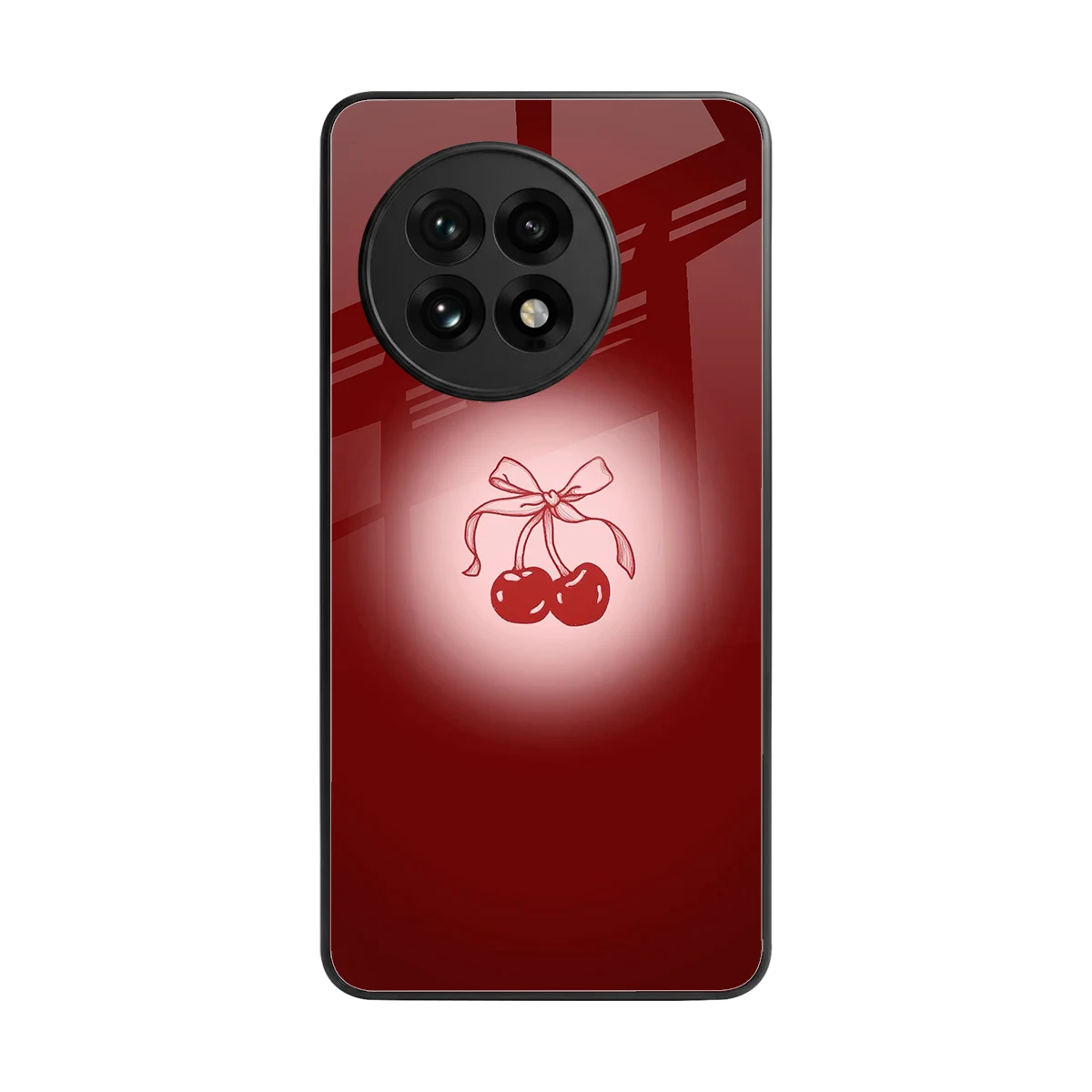 Cherry Bow back phone cover | glass case for oneplus 13r
