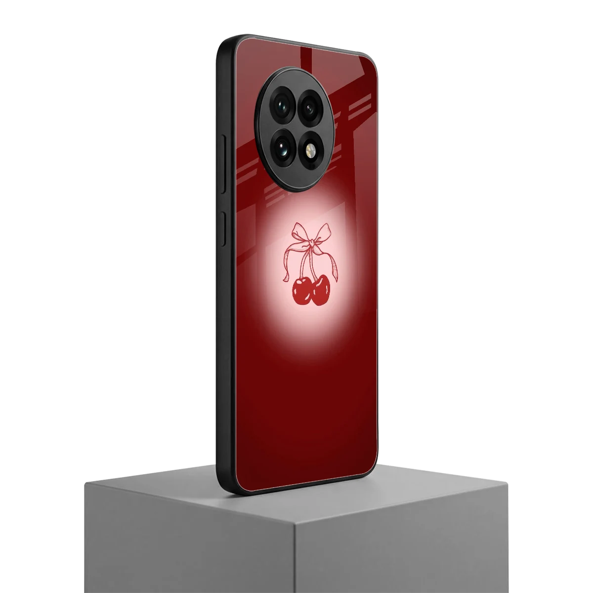Cherry Bow oneplus 13r mobile cover | shockproof glass phone case