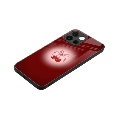 Cherry Bow stylish phone case for oneplus 13s | glossy glass and slim fit