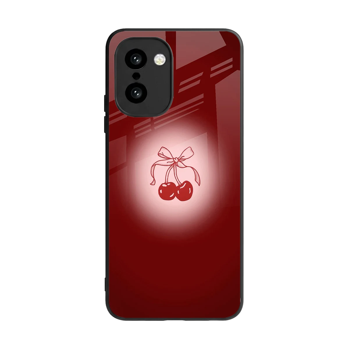 Cherry Bow back phone cover | glass case for oneplus 15r
