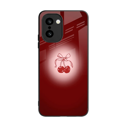 Cherry Bow back phone cover | glass case for oneplus 15r