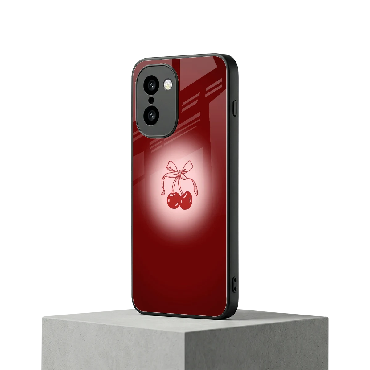 Cherry Bow oneplus 15r mobile cover | shockproof glass phone case