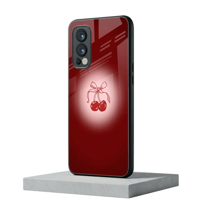 Cherry Bow oneplus nord 2 mobile cover | shockproof glass phone case