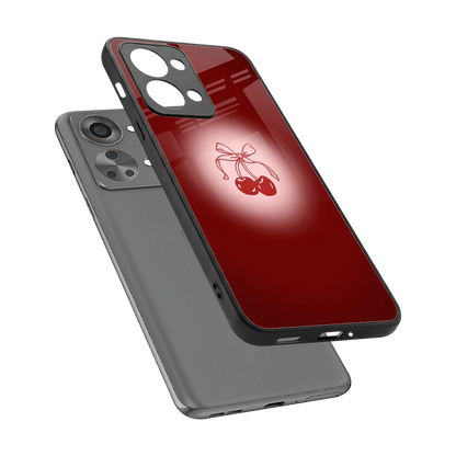 Cherry Bow sleek oneplus nord 2t cover with tempered glass back and TPU edges