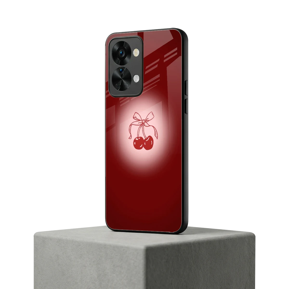 Cherry Bow oneplus nord 2t mobile cover | shockproof glass phone case