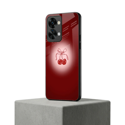 Cherry Bow oneplus nord 2t mobile cover | shockproof glass phone case