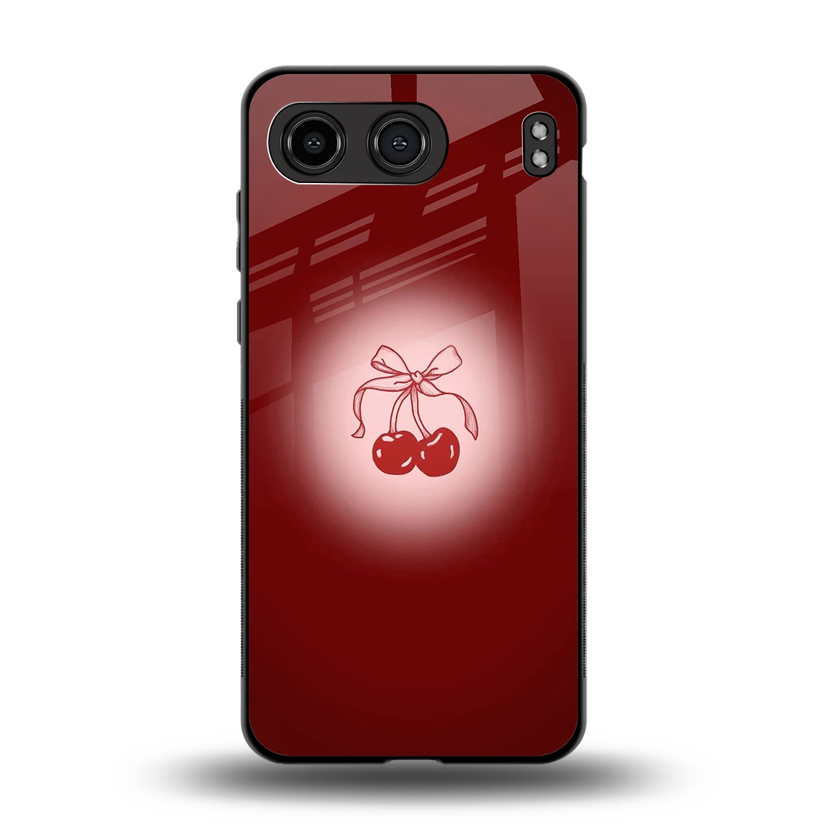 Cherry Bow back phone cover | glass case for oneplus nord 4