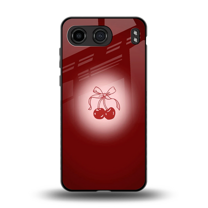 Cherry Bow back phone cover | glass case for oneplus nord 4
