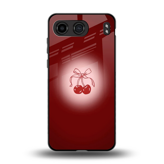 Cherry Bow back phone cover | glass case for oneplus nord 4