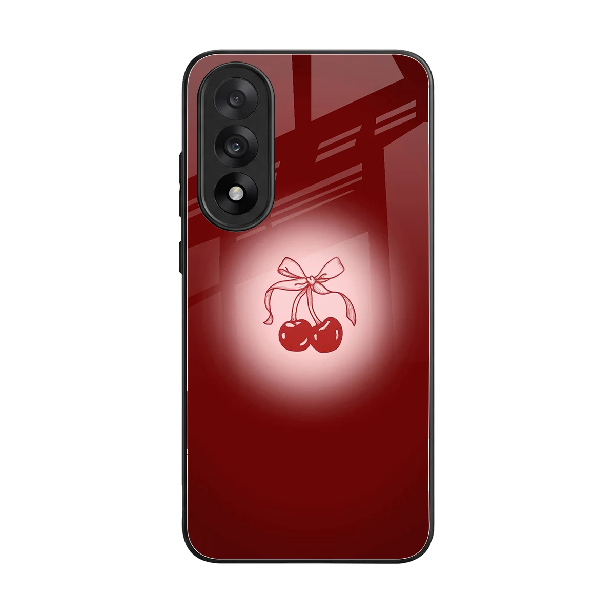 Cherry Bow back phone cover | glass case for oneplus nord 5