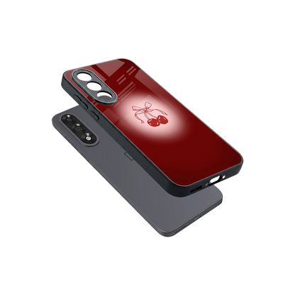 Cherry Bow sleek oneplus nord 5 cover with tempered glass back and TPU edges