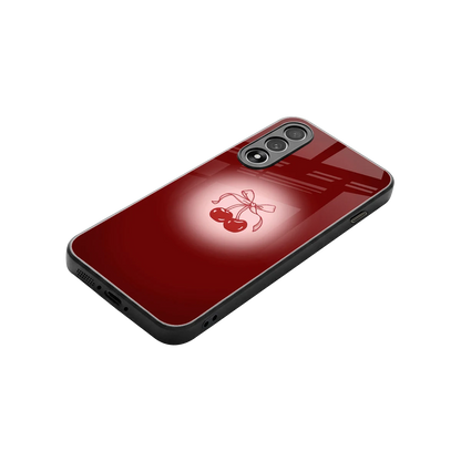 Cherry Bow stylish phone case for oneplus nord 5 | glossy glass and slim fit