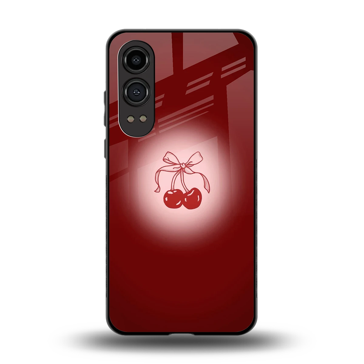 Cherry Bow back phone cover | glass case for oneplus nord ce 4 lite