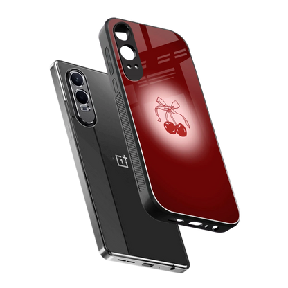 Cherry Bow sleek oneplus nord ce 4 lite cover with tempered glass back and TPU edges