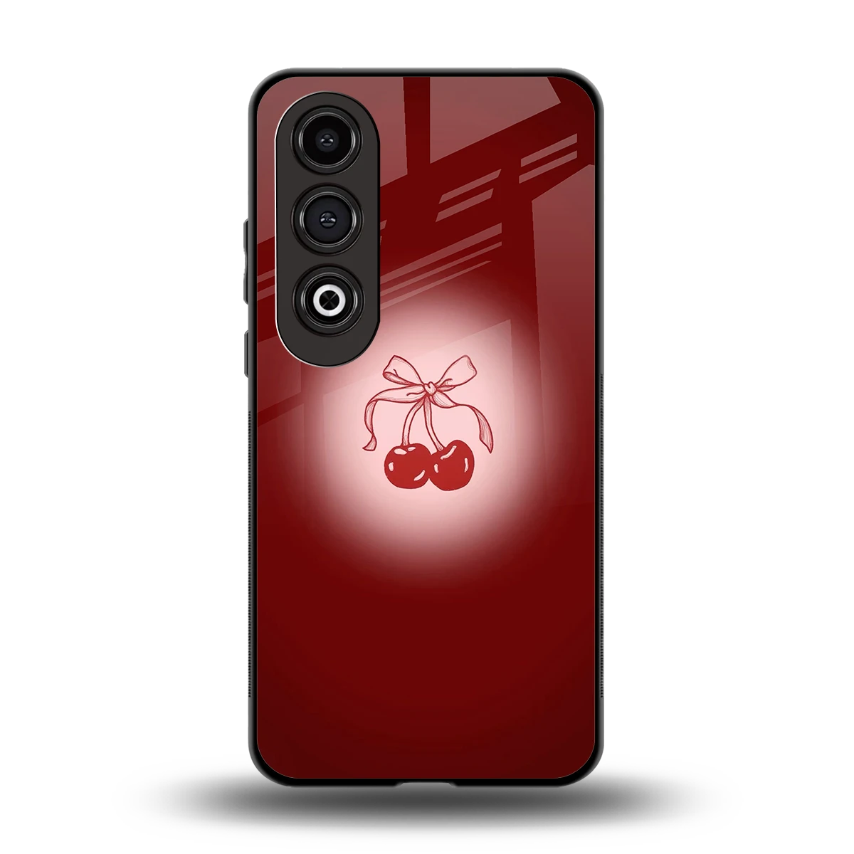 Cherry Bow back phone cover | glass case for oneplus nord ce 4