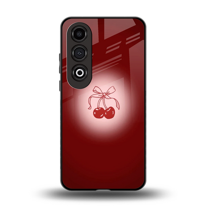 Cherry Bow back phone cover | glass case for oneplus nord ce 4