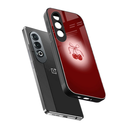 Cherry Bow sleek oneplus nord ce 4 cover with tempered glass back and TPU edges