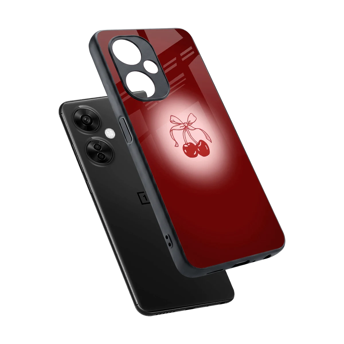 Cherry Bow sleek oneplus nord ce 3 lite cover with tempered glass back and TPU edges
