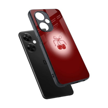 Cherry Bow sleek oneplus nord ce 3 lite cover with tempered glass back and TPU edges