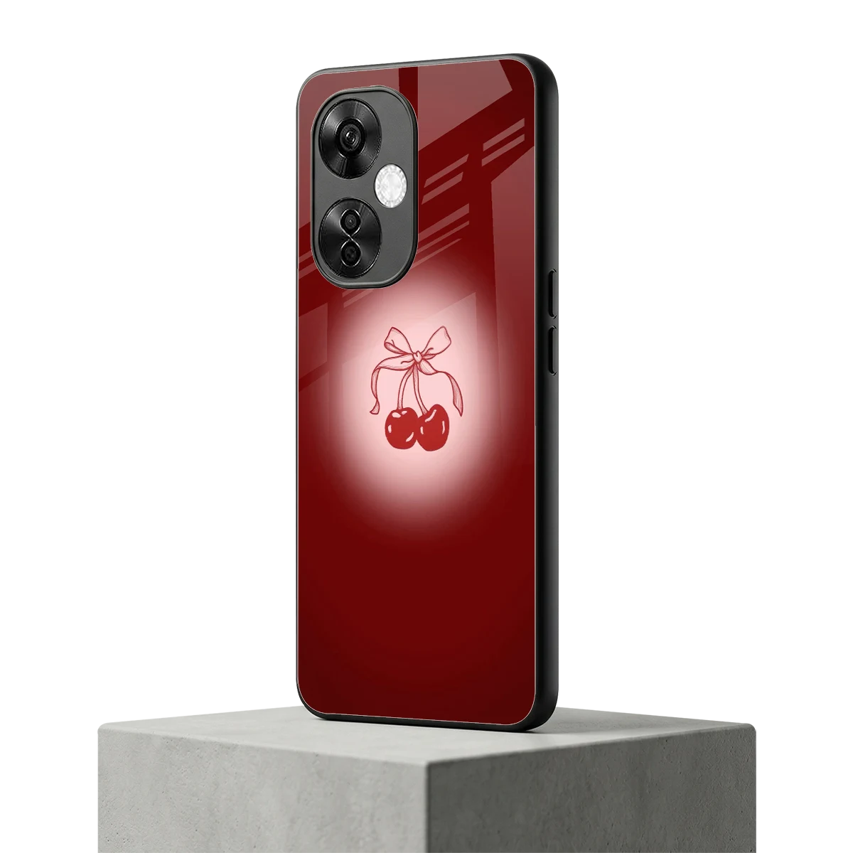 Cherry Bow oneplus nord ce 3 lite mobile cover | shockproof glass phone case