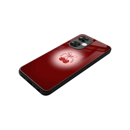 Cherry Bow stylish phone case for oneplus nord ce 3 lite | glossy glass and slim fit