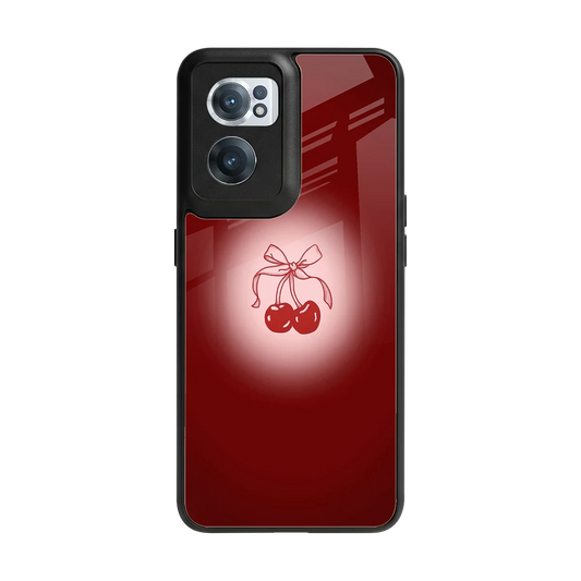 Cherry Bow back phone cover | glass case for oneplus nord ce 2