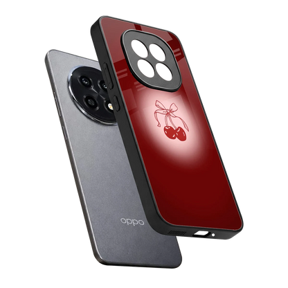 Cherry Bow sleek oppo f29 pro 5g cover with tempered glass back and TPU edges