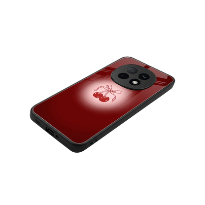 Cherry Bow stylish phone case for oppo f29 pro 5g | glossy glass and slim fit