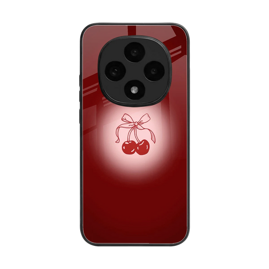 Cherry Bow back phone cover | glass case for oppo f31 pro 5g