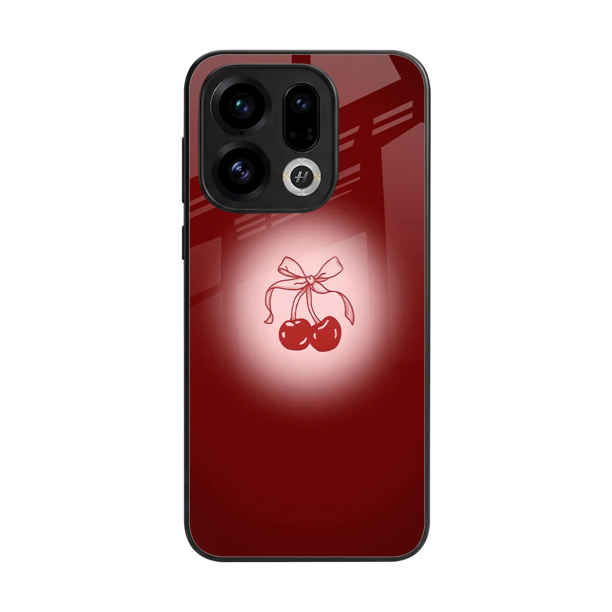 Cherry Bow back phone cover | glass case for oppo find x9