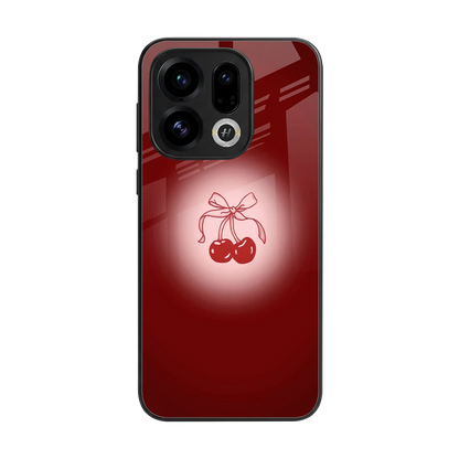 Cherry Bow back phone cover | glass case for oppo find x9