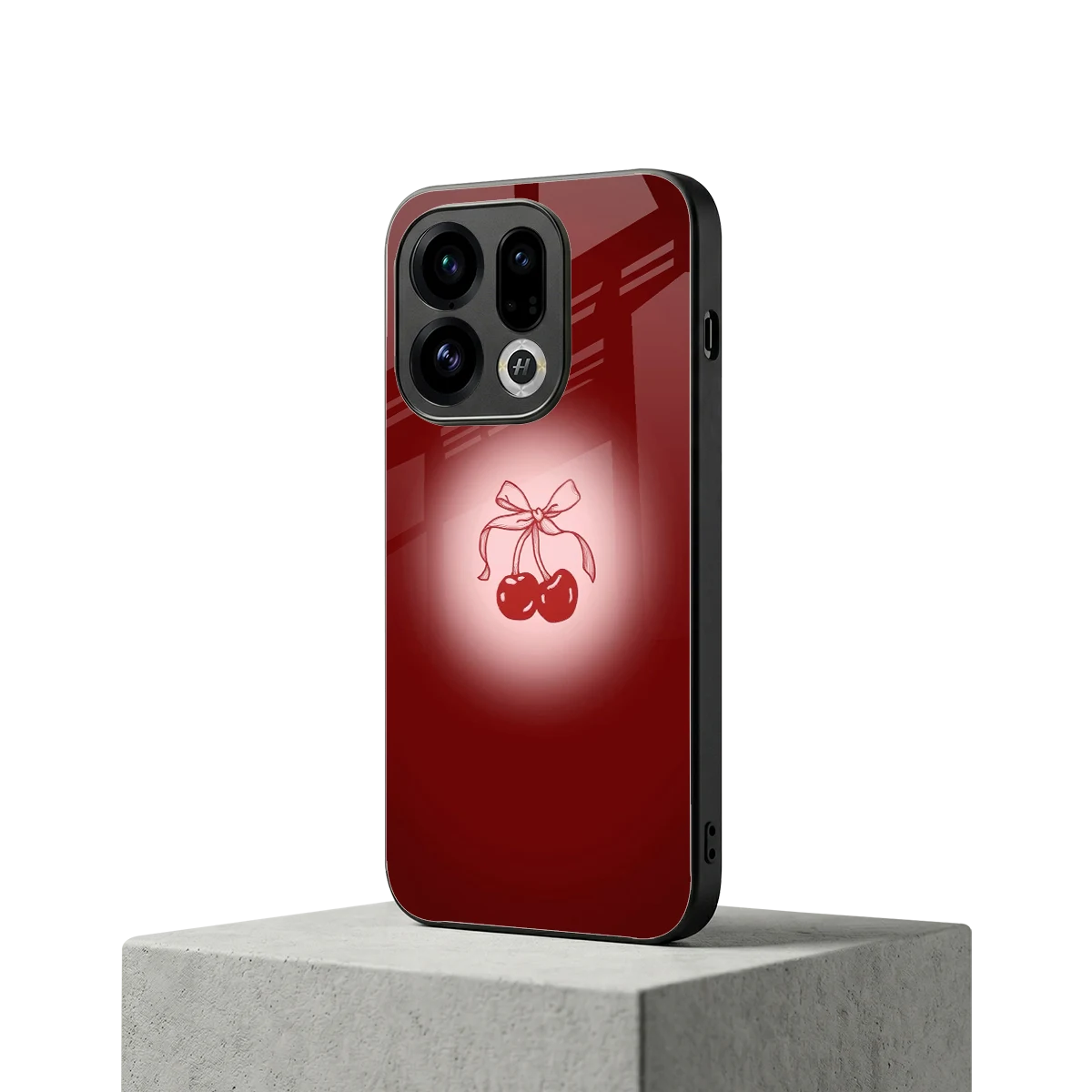 Cherry Bow oppo find x9 mobile cover | shockproof glass phone case
