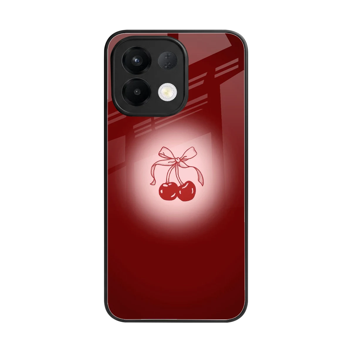 Cherry Bow back phone cover | glass case for oppo k13 5g