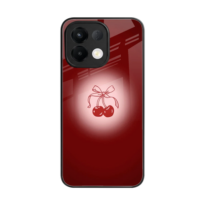 Cherry Bow back phone cover | glass case for oppo k13 5g