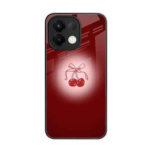Cherry Bow back phone cover | glass case for oppo k13 5g