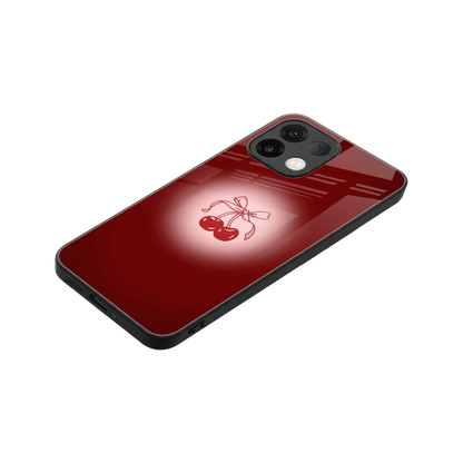 Cherry Bow stylish phone case for oppo k13 5g | glossy glass and slim fit