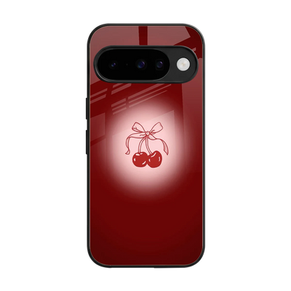 Cherry Bow back phone cover | glass case for google pixel 10