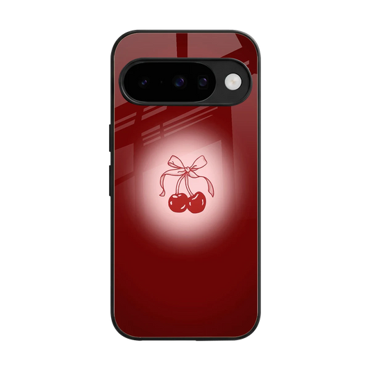 Cherry Bow back phone cover | glass case for google pixel 10