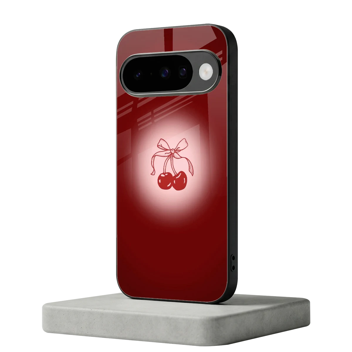 Cherry Bow google pixel 10 mobile cover | shockproof glass phone case