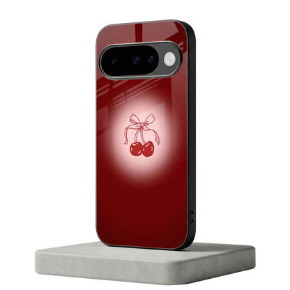 Cherry Bow google pixel 10 mobile cover | shockproof glass phone case