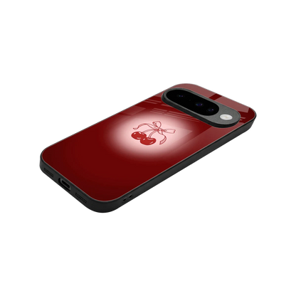 Cherry Bow stylish phone case for google pixel 10 | glossy glass and slim fit