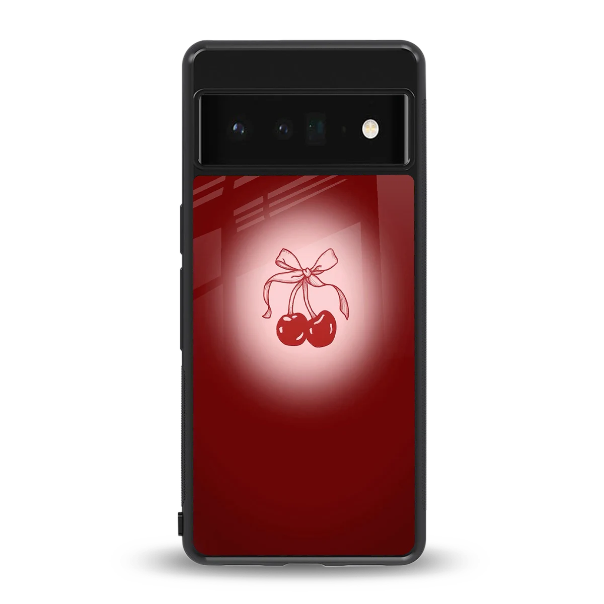 Cherry Bow back phone cover | glass case for google pixel 6 pro